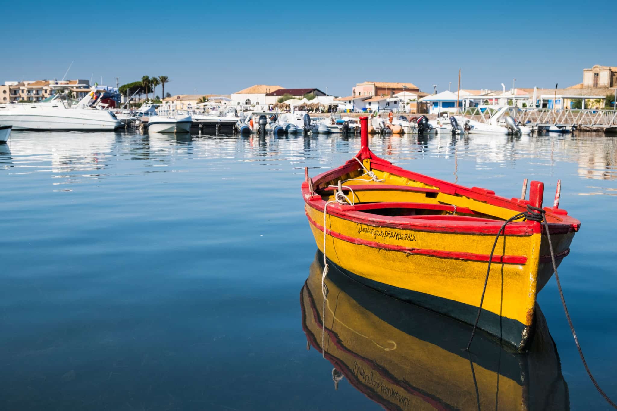 Boat in the port of Marzamemi