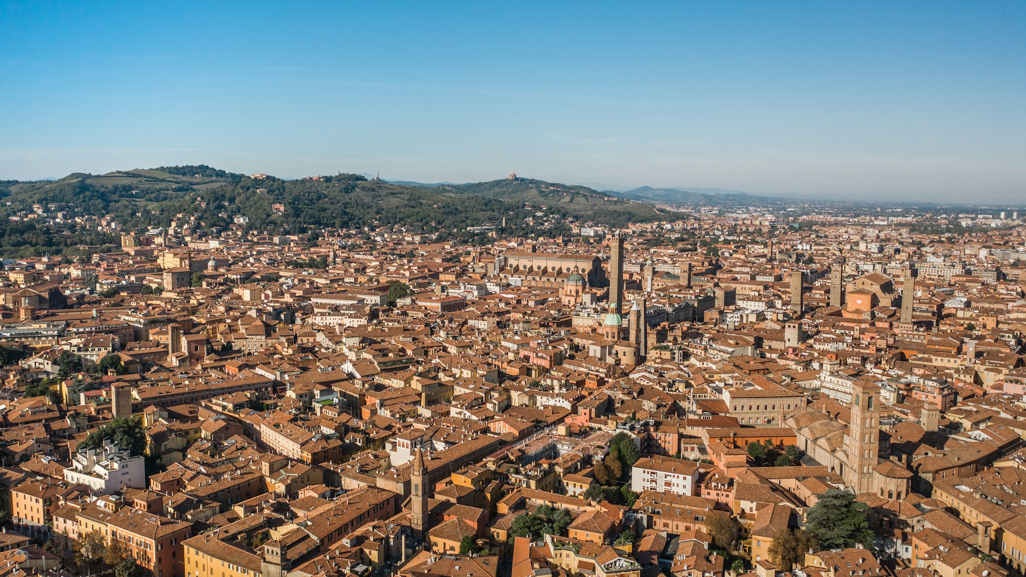 Vista aerea di Bologna