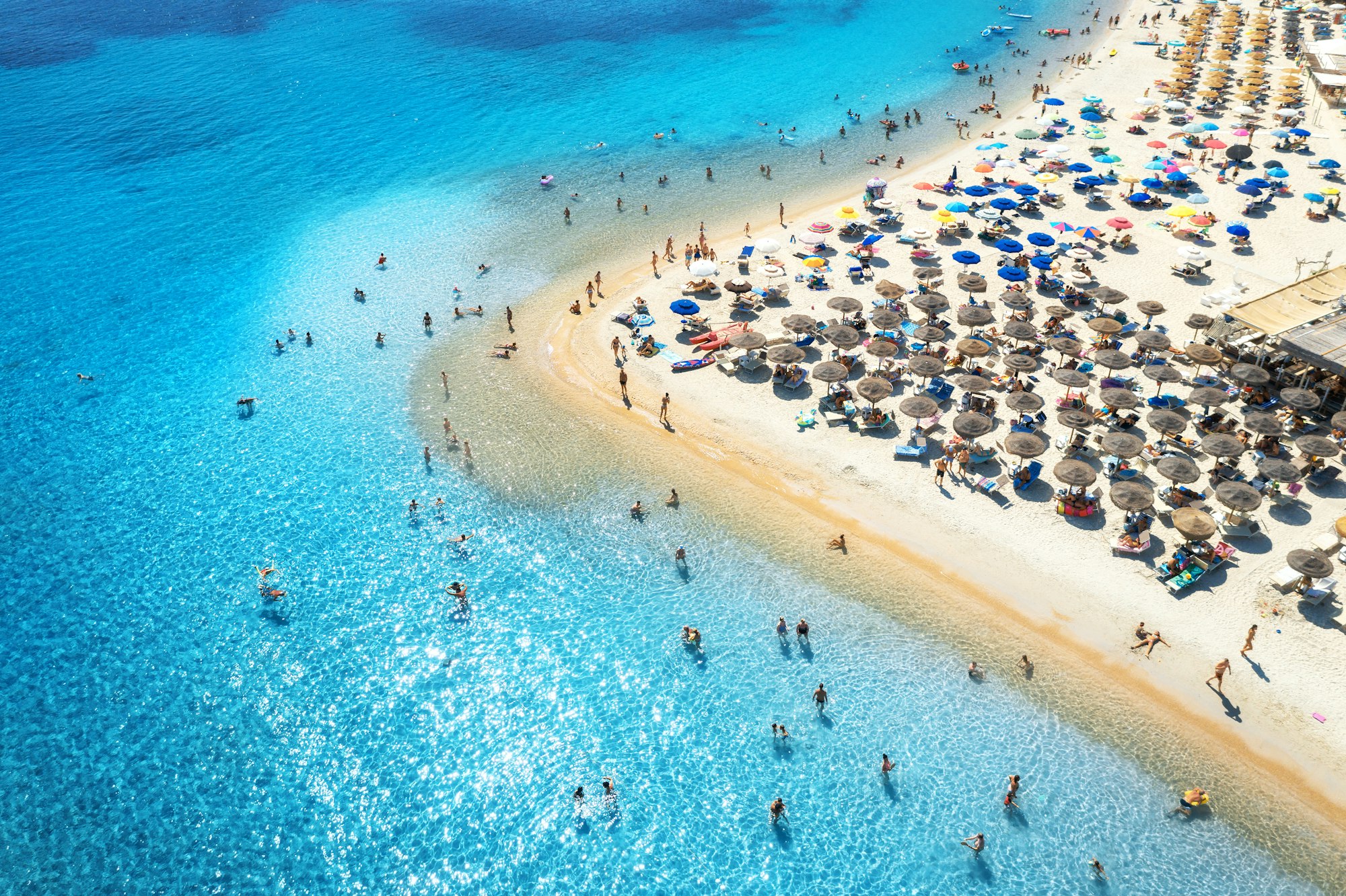 Vista Aerea della spiaggia di Tuerredda in Sardegna