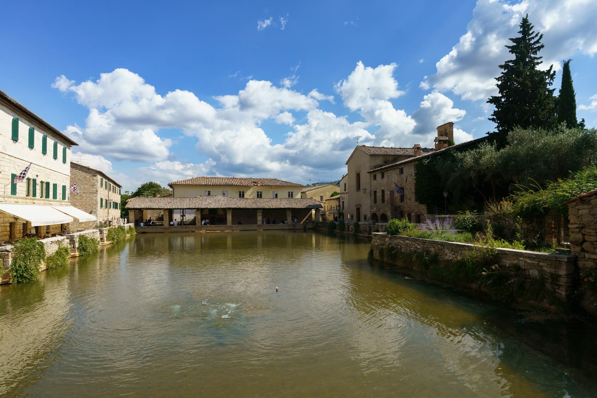 Bagno Vignoni, Toscana: la piazza dell'acqua