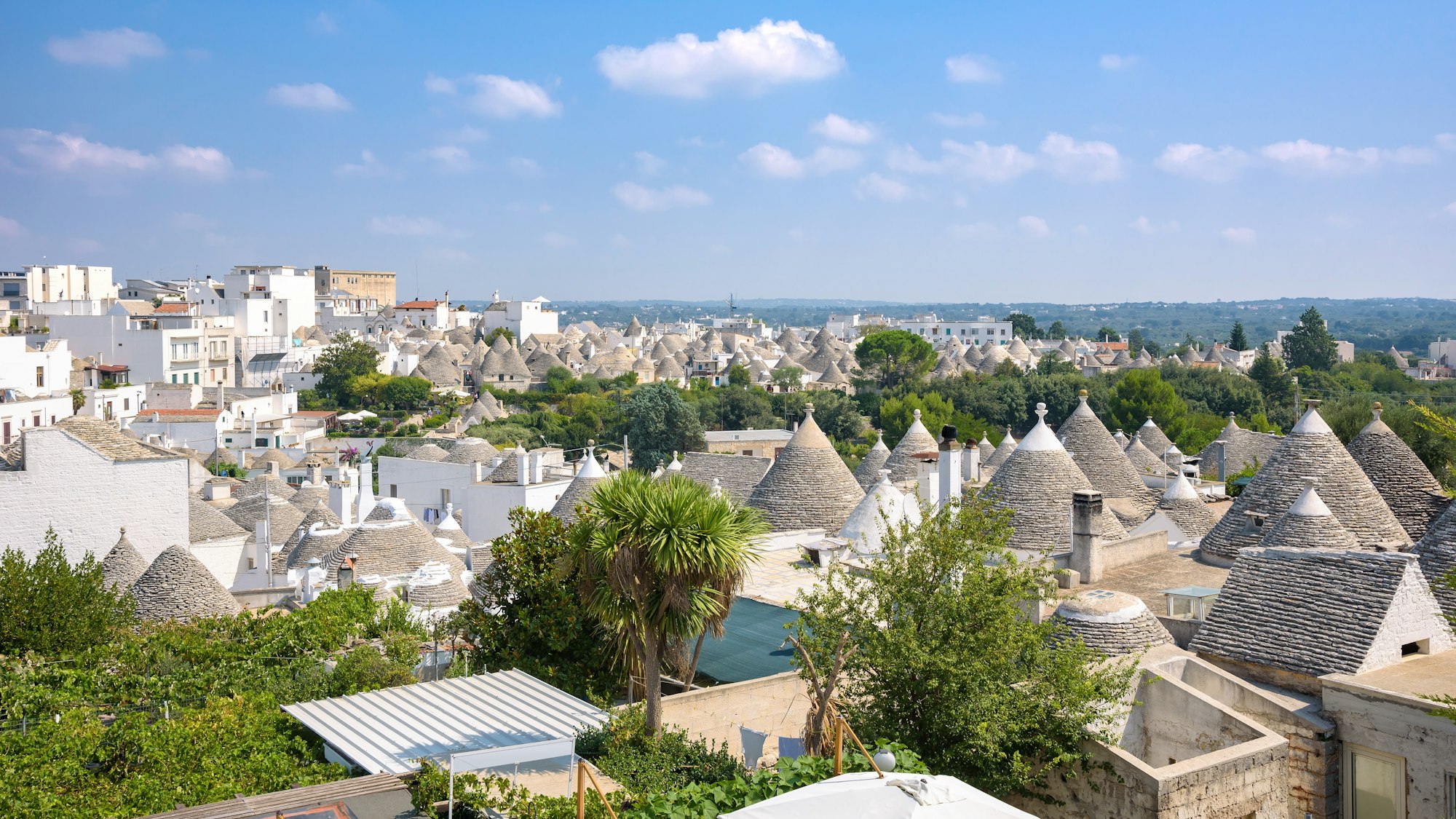 Vista panoramica della città di Alberobello