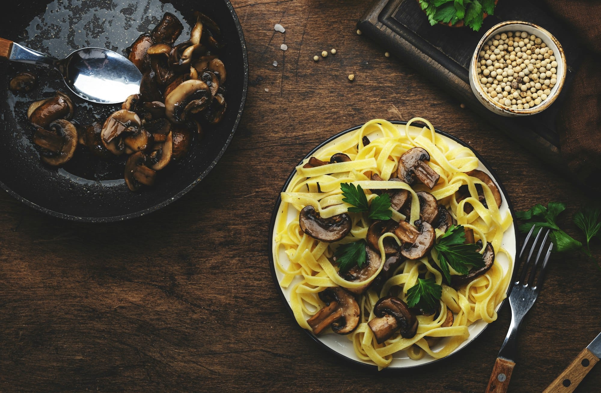 Fettuccine con Funghi