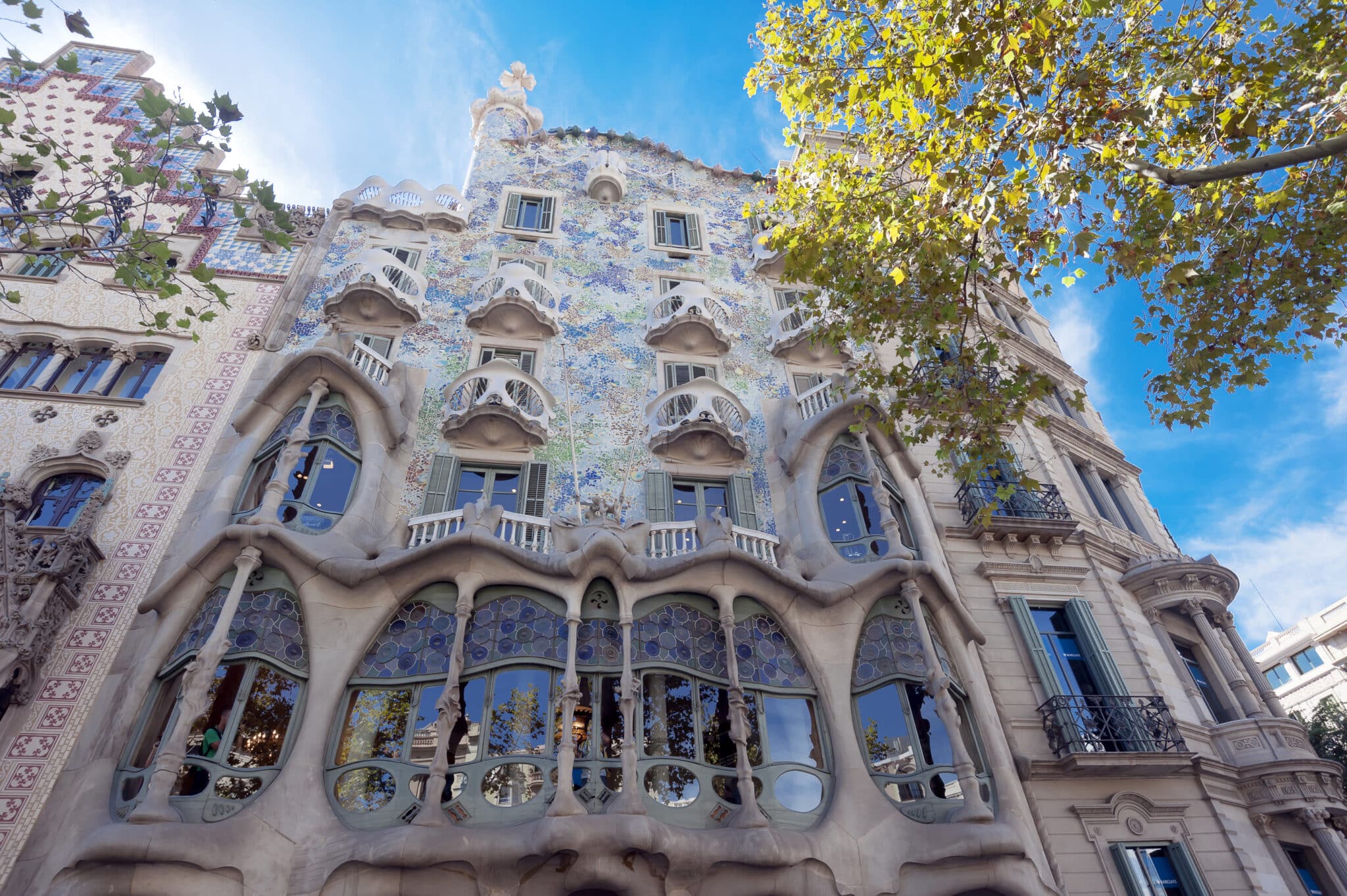 Facciata della Casa Batlló di Gaudí, Barcellona.