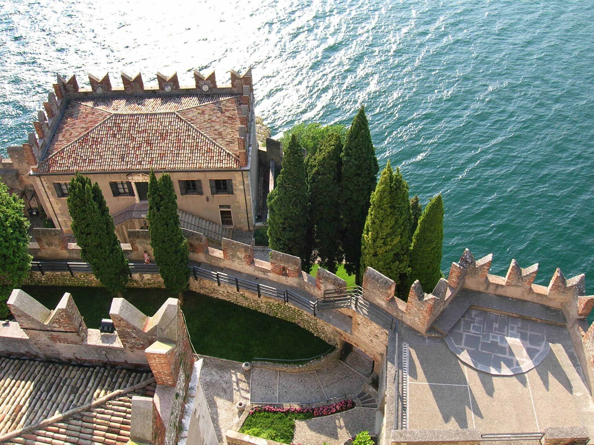 Castello di Malcesine, Italia, vecchia architettura storica, vicino al lago Garda