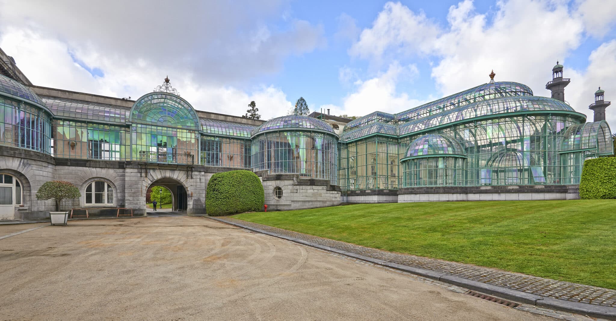 Botanical garden with historic glasshouse.