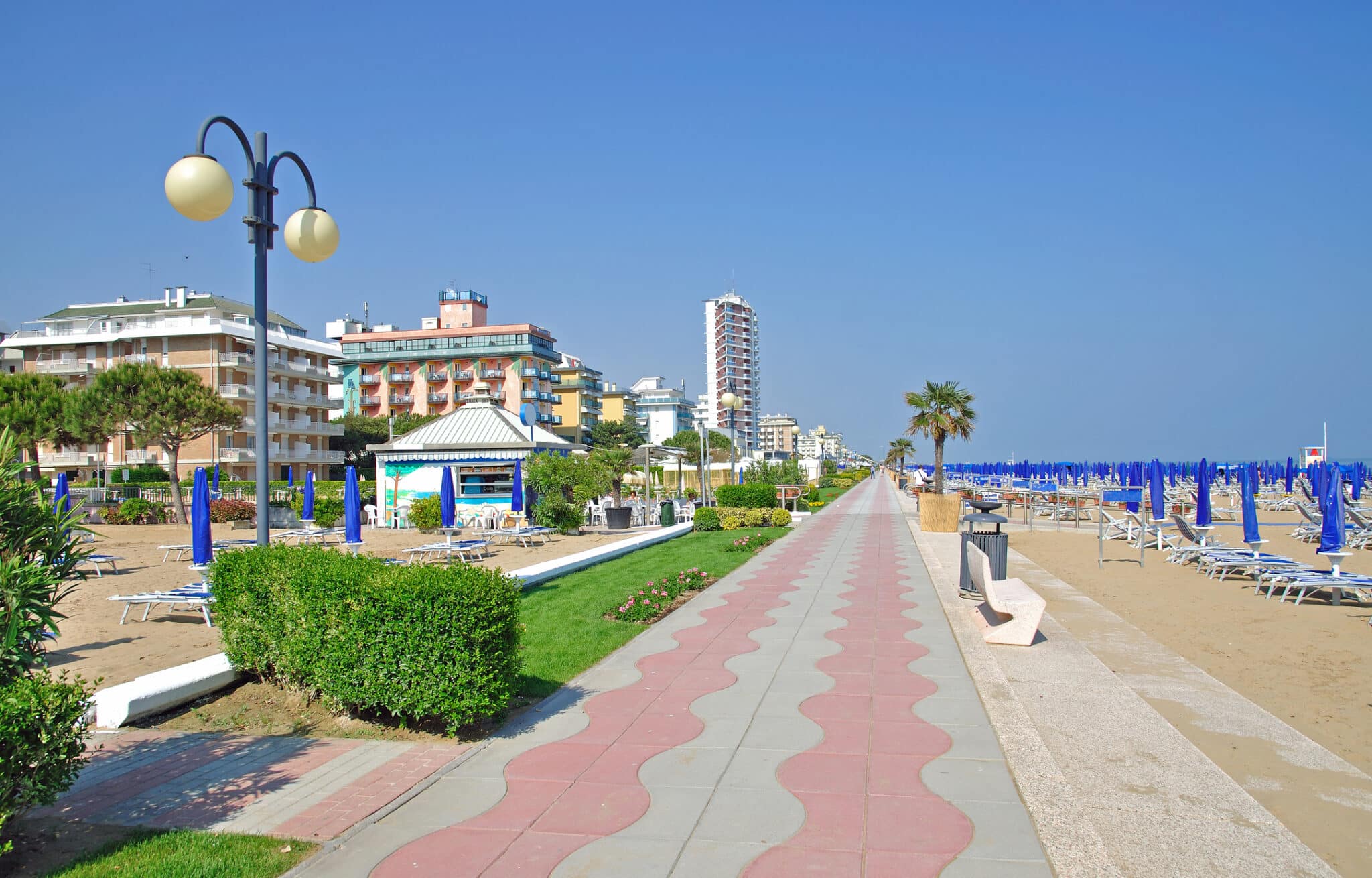 Lido di Jesolo, Italia. Località balneare del Lido di Jesolo sulla costa adriatica,,Italia