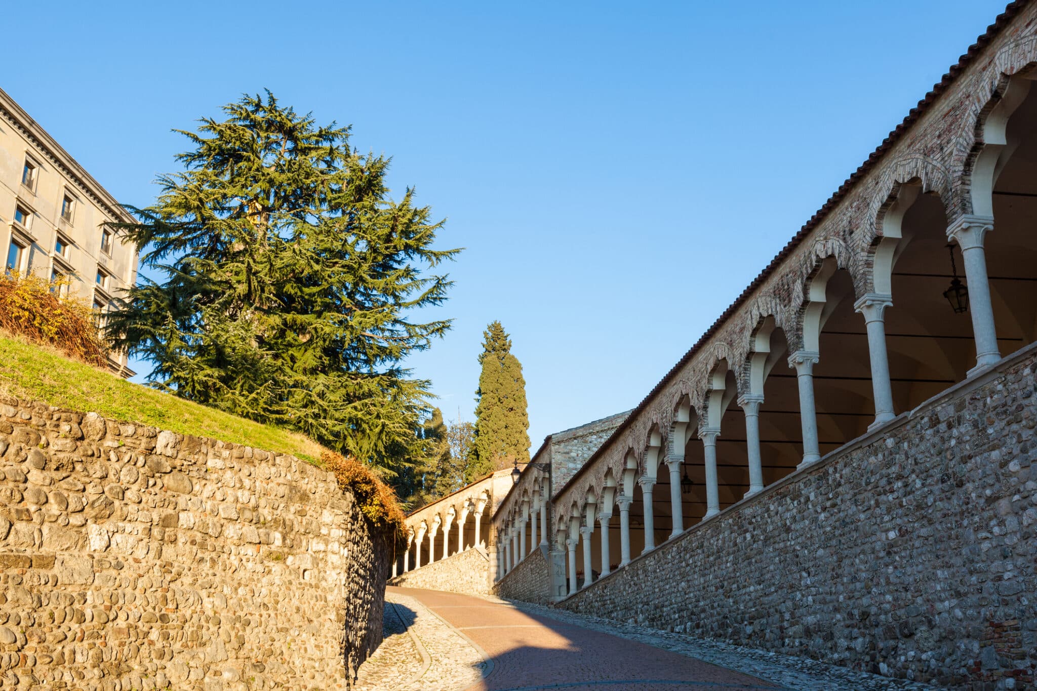 Le château d'Udine et la loggia de Lippomano dans le Frioul-Vénétie Julienne, en Italie.